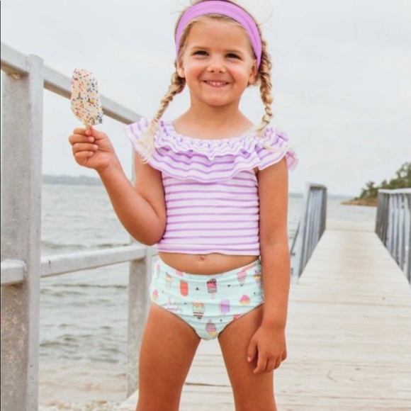 Ruffle Butts Other - NWT Ruffle Butts Stripe Ruffle Tankini